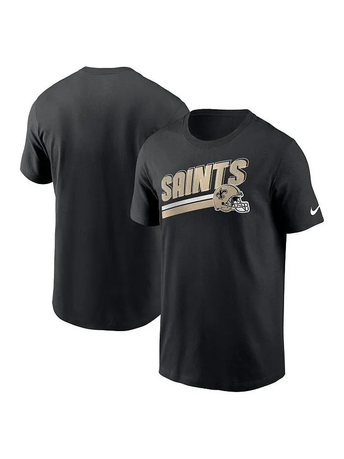 Мужская черная футболка New Orleans Saints Essential Blitz Lockup Nike — изображение 1 из 1, черный