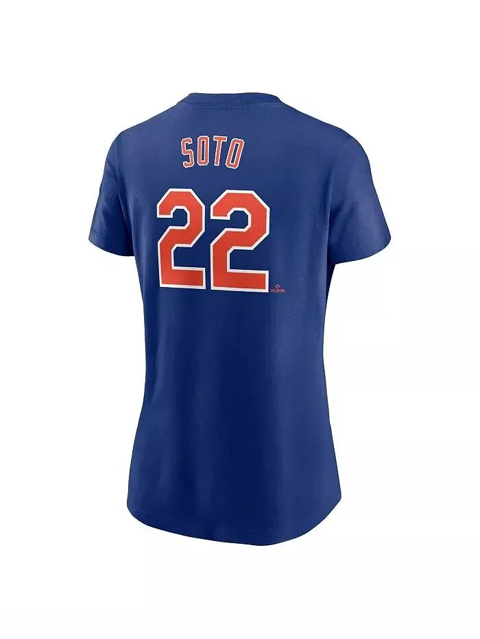 Женская футболка Juan Soto Royal New York Mets Fuse с именем и номером Nike — изображение 2 из 3