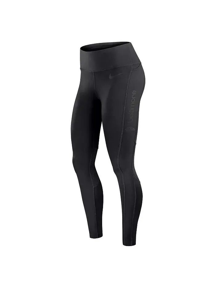 Женские черные леггинсы Baltimore Ravens Performance Nike — изображение 3 из 3