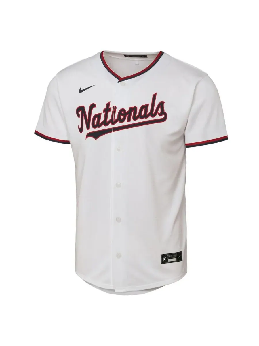 Nike Детская домашняя реплика майки Си Джея Абрамса из команды Washington Nationals (белый цвет) — изображение 3 из 3