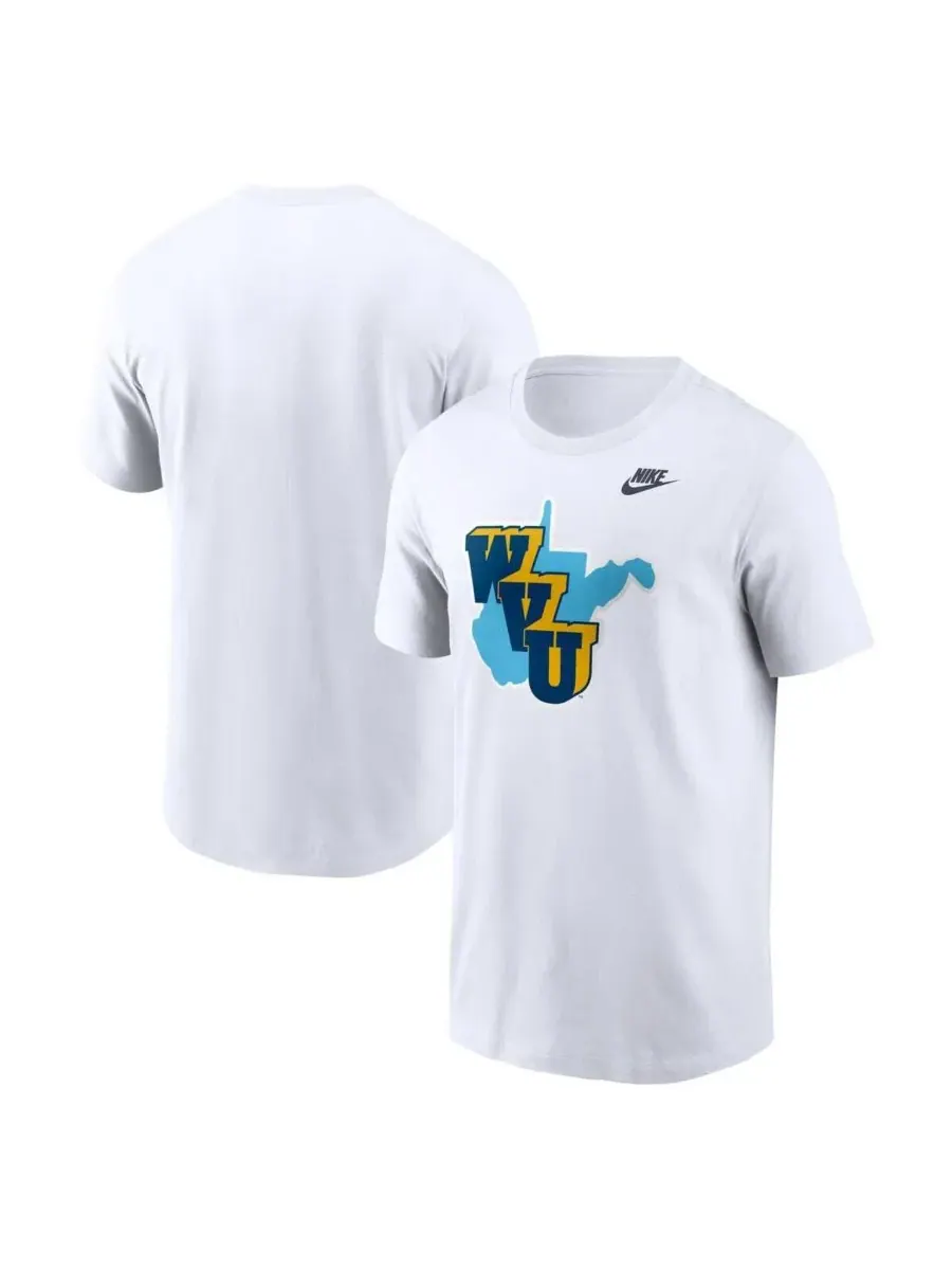 Nike Мужская белая футболка West Virginia Mountaineers в стиле ретро 1965 года — изображение 1 из 3, белый