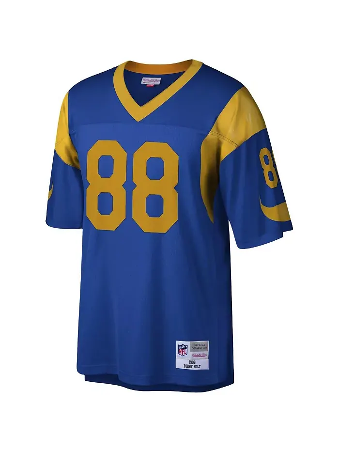 Мужская реплика джерси Torry Holt Los Angeles Rams 1999 Legacy в королевском цвете Mitchell & Ness — изображение 3 из 3