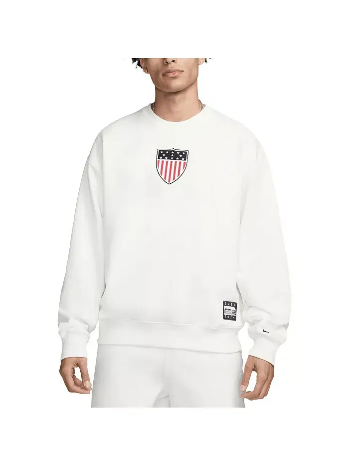 Мужская белая толстовка Team USA Solo Swoosh 1924 Pack Nike — изображение 1 из 2
