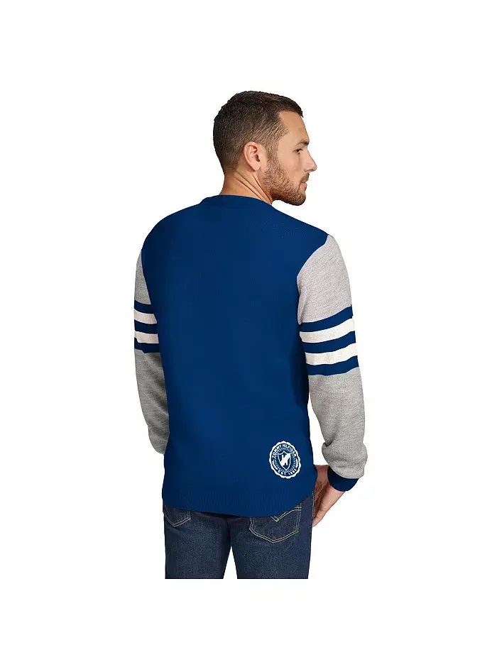 Мужской акриловый свитшот с круглым вырезом Indianapolis Colts в цветах Royal/Heather Gray Tommy — изображение 2 из 3