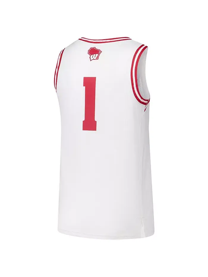 Мужская 1 белая реплика баскетбольной майки Wisconsin Badgers Under Armour — изображение 2 из 3