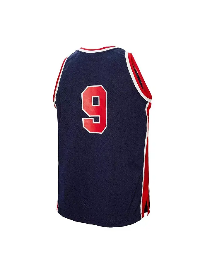 Мужская баскетбольная майка Michael Jordan Navy USA 1984 Authentic Mitchell & Ness — изображение 2 из 4