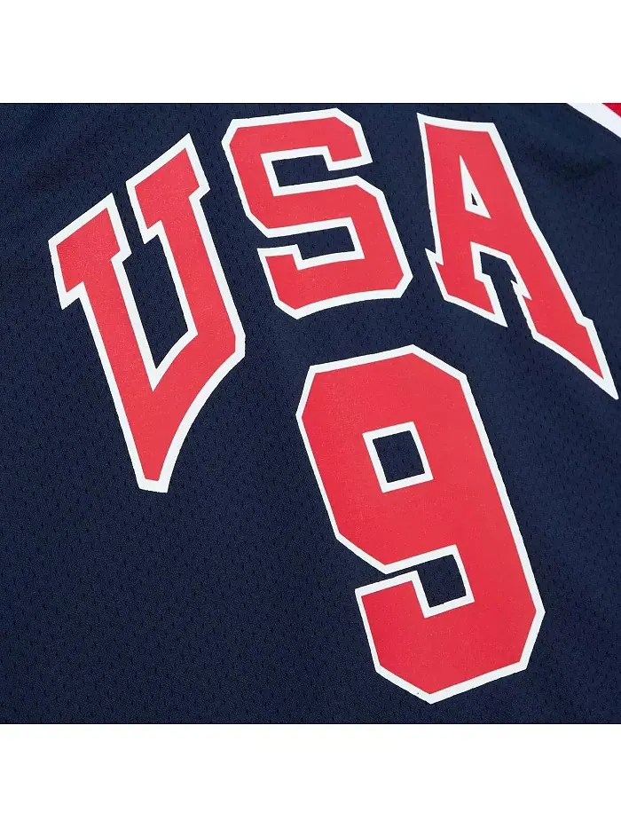 Мужская баскетбольная майка Michael Jordan Navy USA 1984 Authentic Mitchell & Ness — изображение 4 из 4