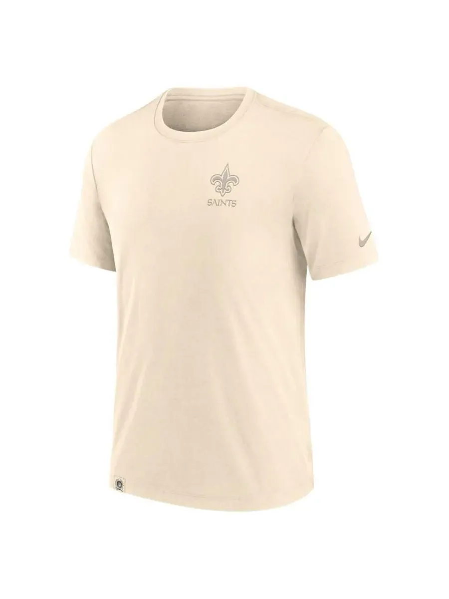 Nike Мужская кремовая футболка New Orleans Saints Glory Tri-Blend — изображение 2 из 3, бежевый