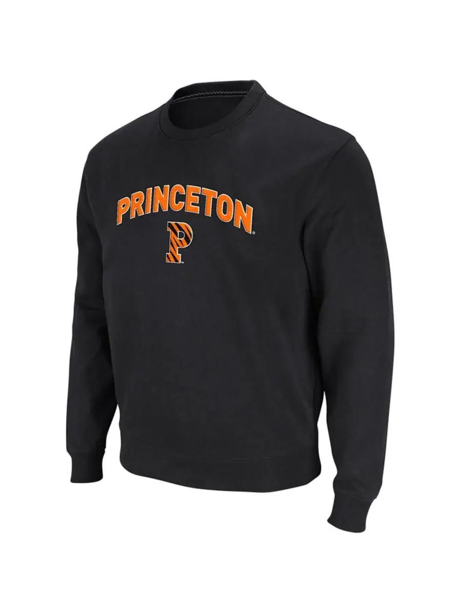 Colosseum Мужская черная толстовка-пуловер Princeton Tigers с логотипом Arch Logo из саржевой ткани — изображение 3 из 3