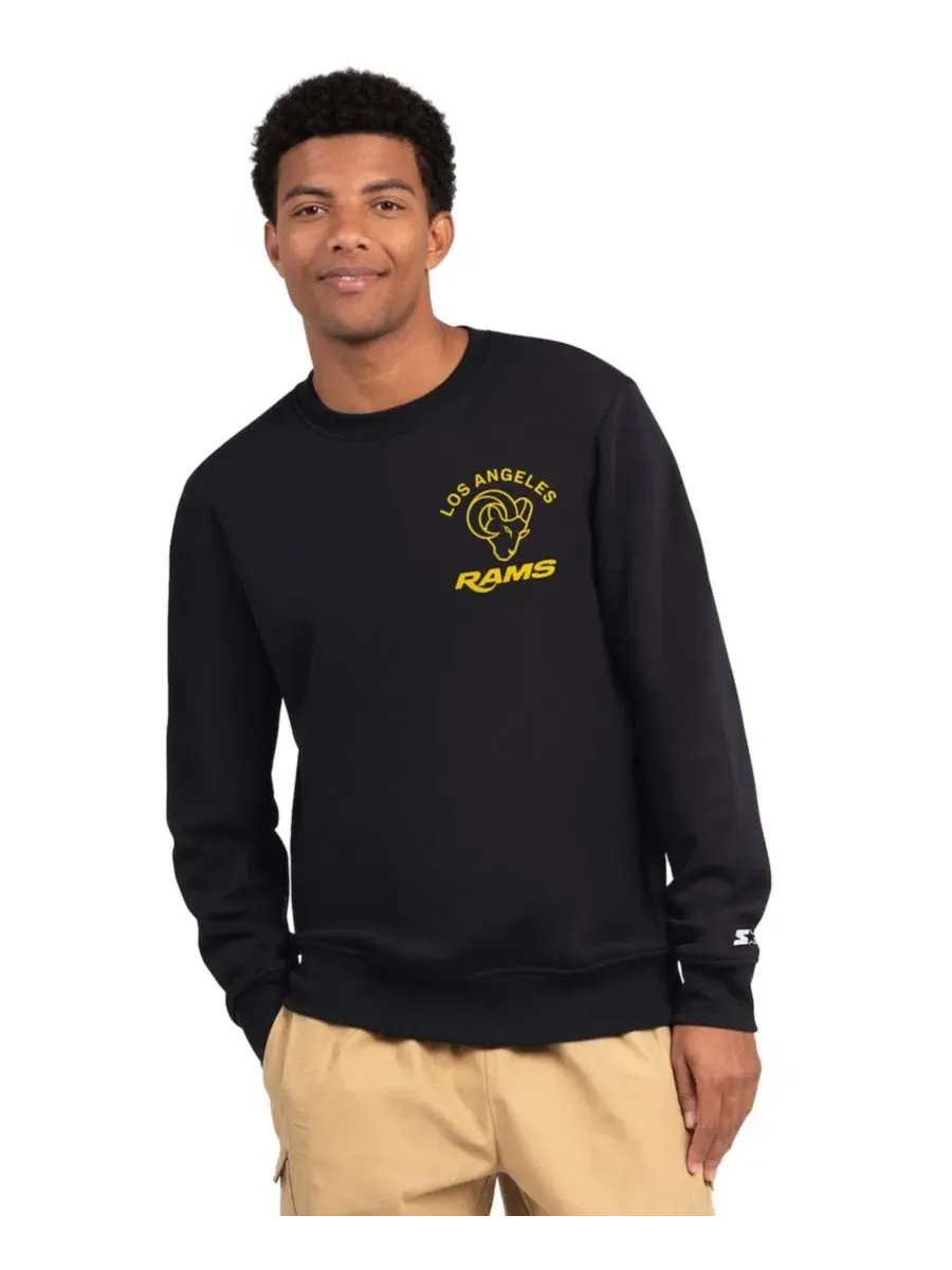 Мужская черная толстовка Los Angeles Rams Port Co Starter — изображение 1 из 2, черный