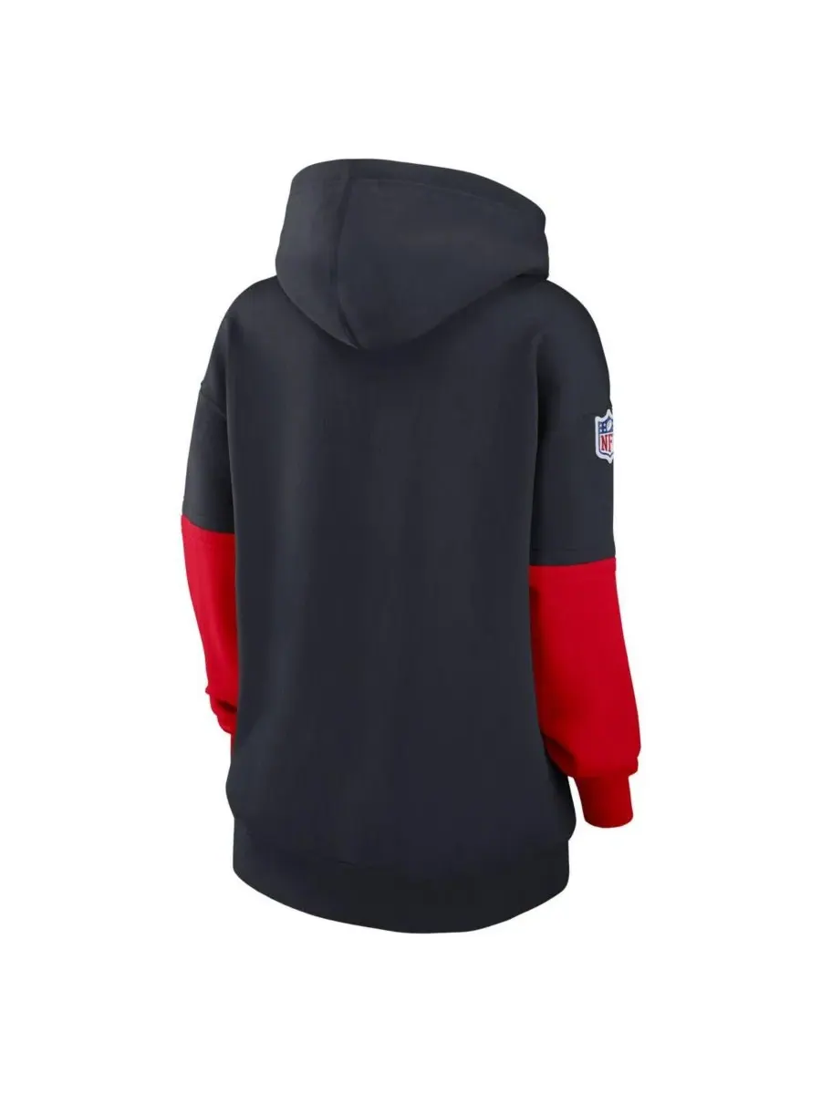 Nike Женская флисовая толстовка темно-синего цвета с надписью Houston Texans 2024 Sideline Essential — изображение 2 из 3