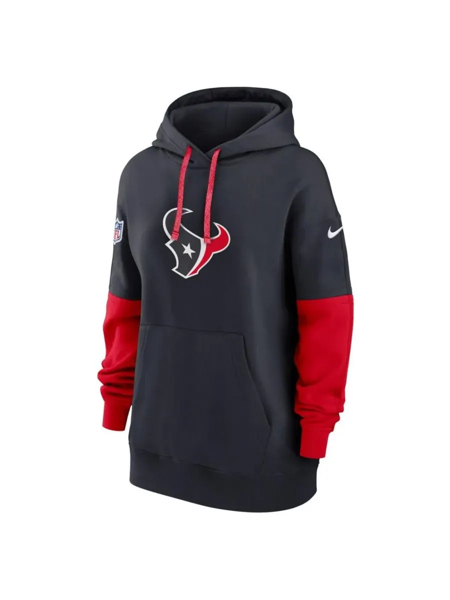 Nike Женская флисовая толстовка темно-синего цвета с надписью Houston Texans 2024 Sideline Essential — изображение 3 из 3