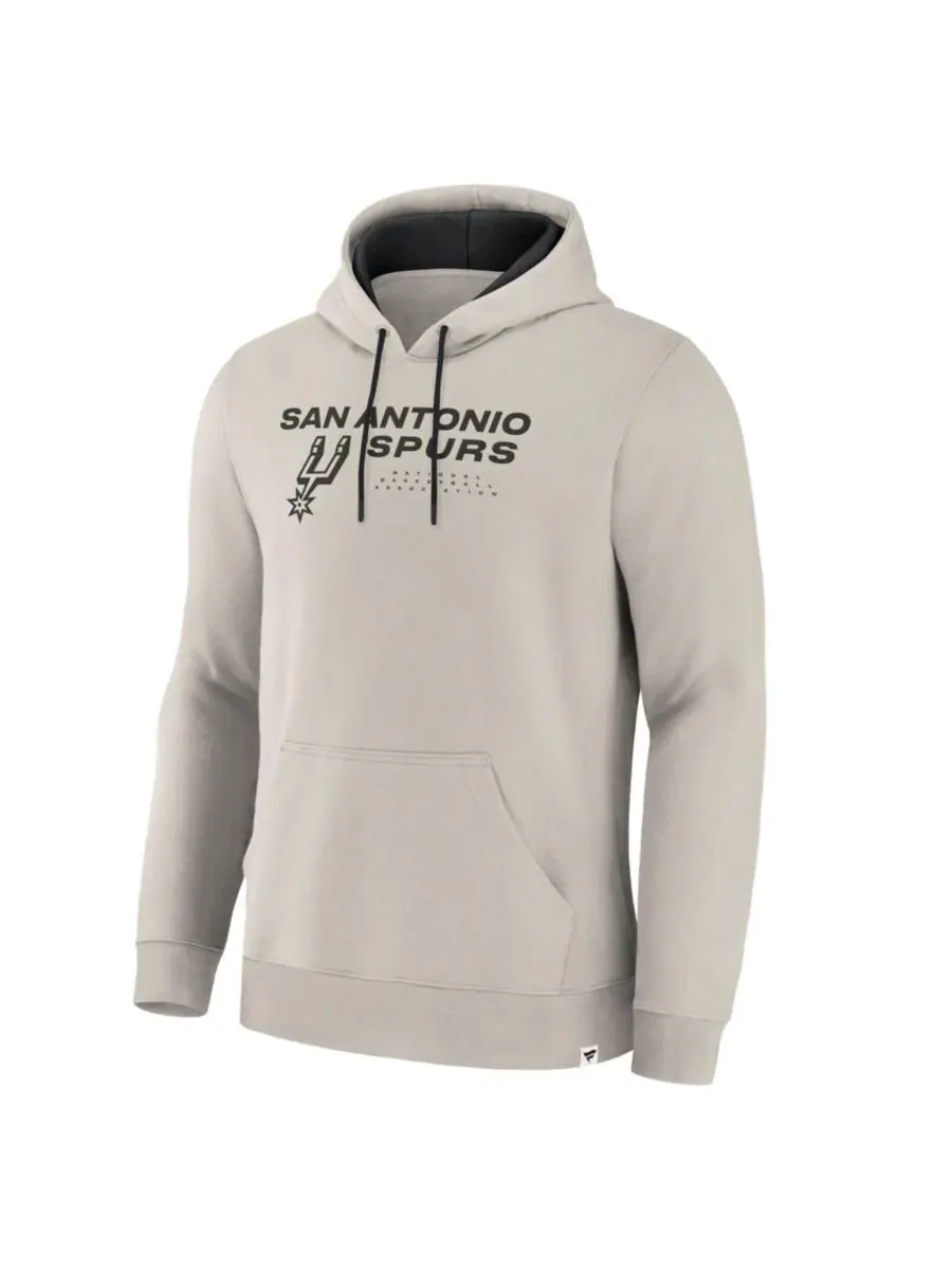 Худи с капюшоном San Antonio Spurs Blocked Shot Premium Pullover Hoodie Fanatics — изображение 2 из 5, бежевый