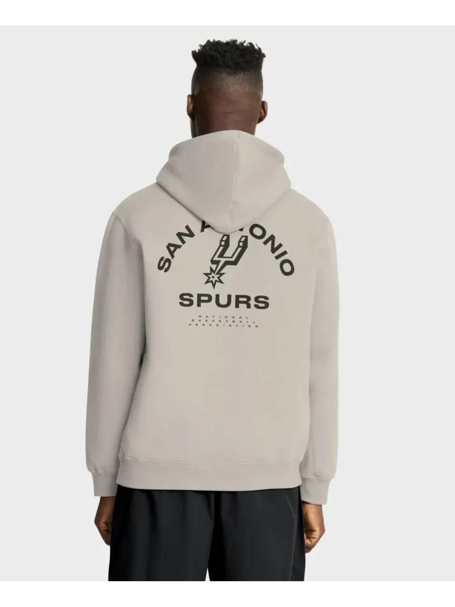 Худи с капюшоном San Antonio Spurs Blocked Shot Premium Pullover Hoodie Fanatics — изображение 4 из 5, бежевый