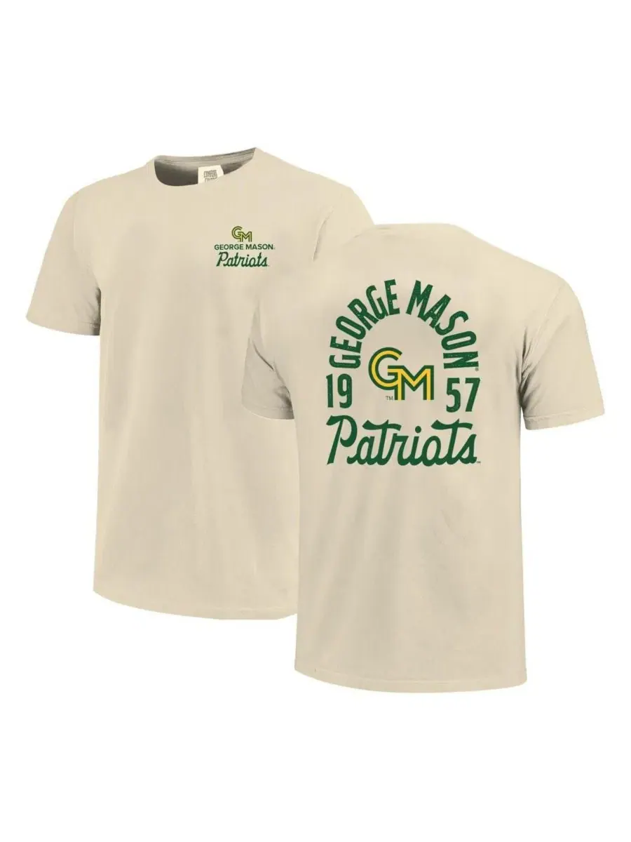 Футболка мужская с принтом George Mason Patriots Mascot Overlay Image One — изображение 1 из 3, бежевый