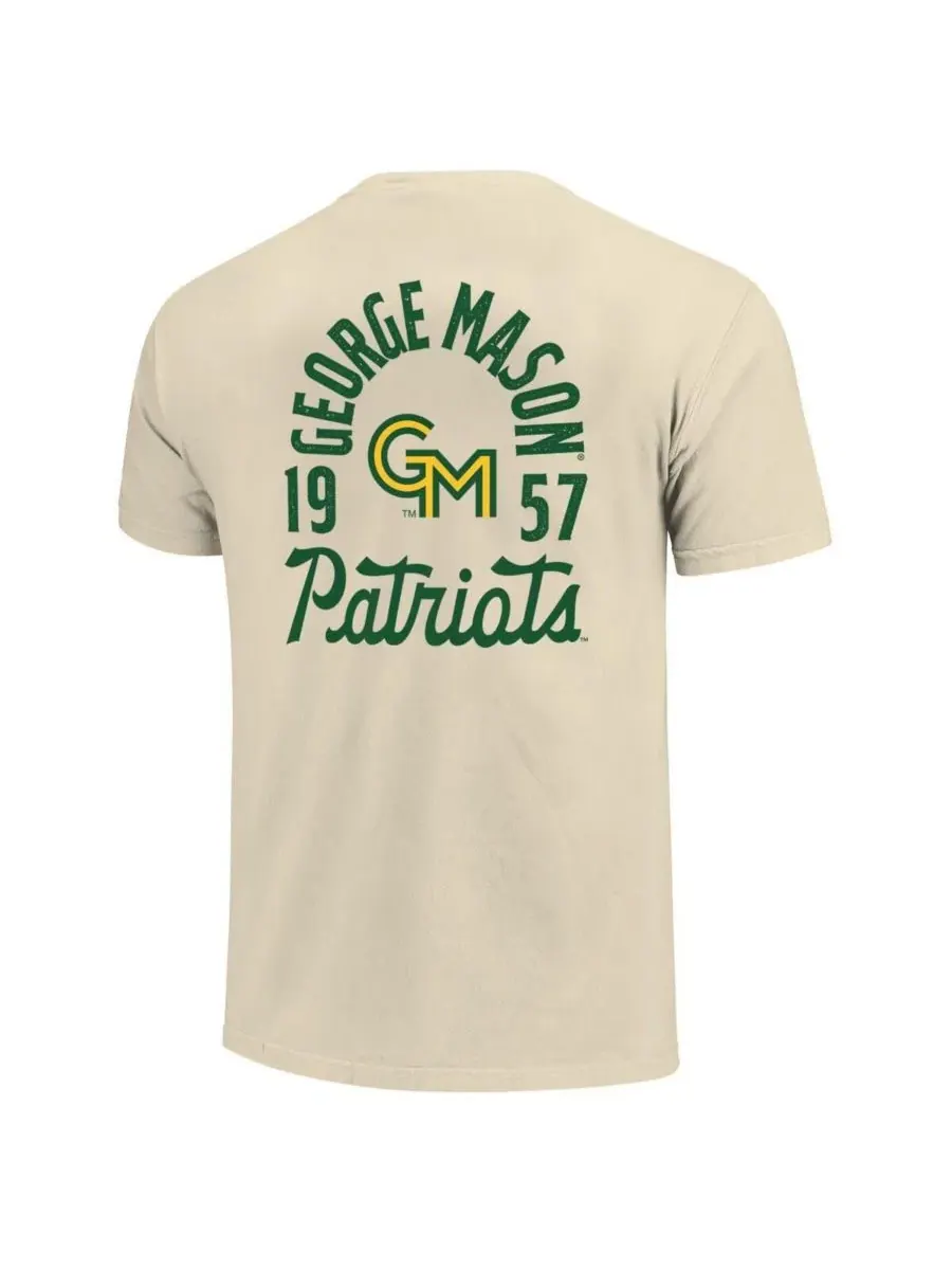 Футболка мужская с принтом George Mason Patriots Mascot Overlay Image One — изображение 3 из 3, бежевый