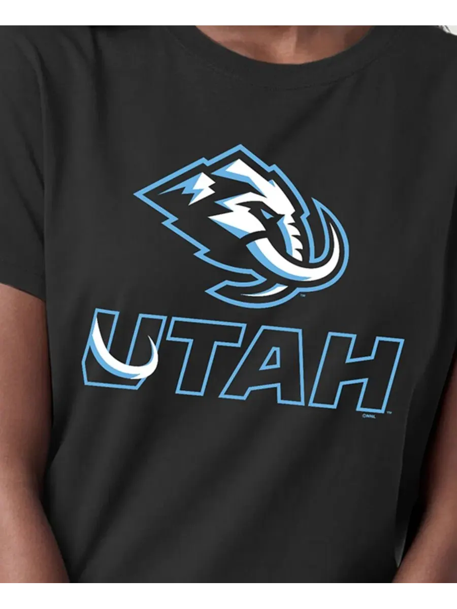 Футболка с принтом Utah Mammoth Wordmark Lockup Champion — изображение 5 из 5, черный