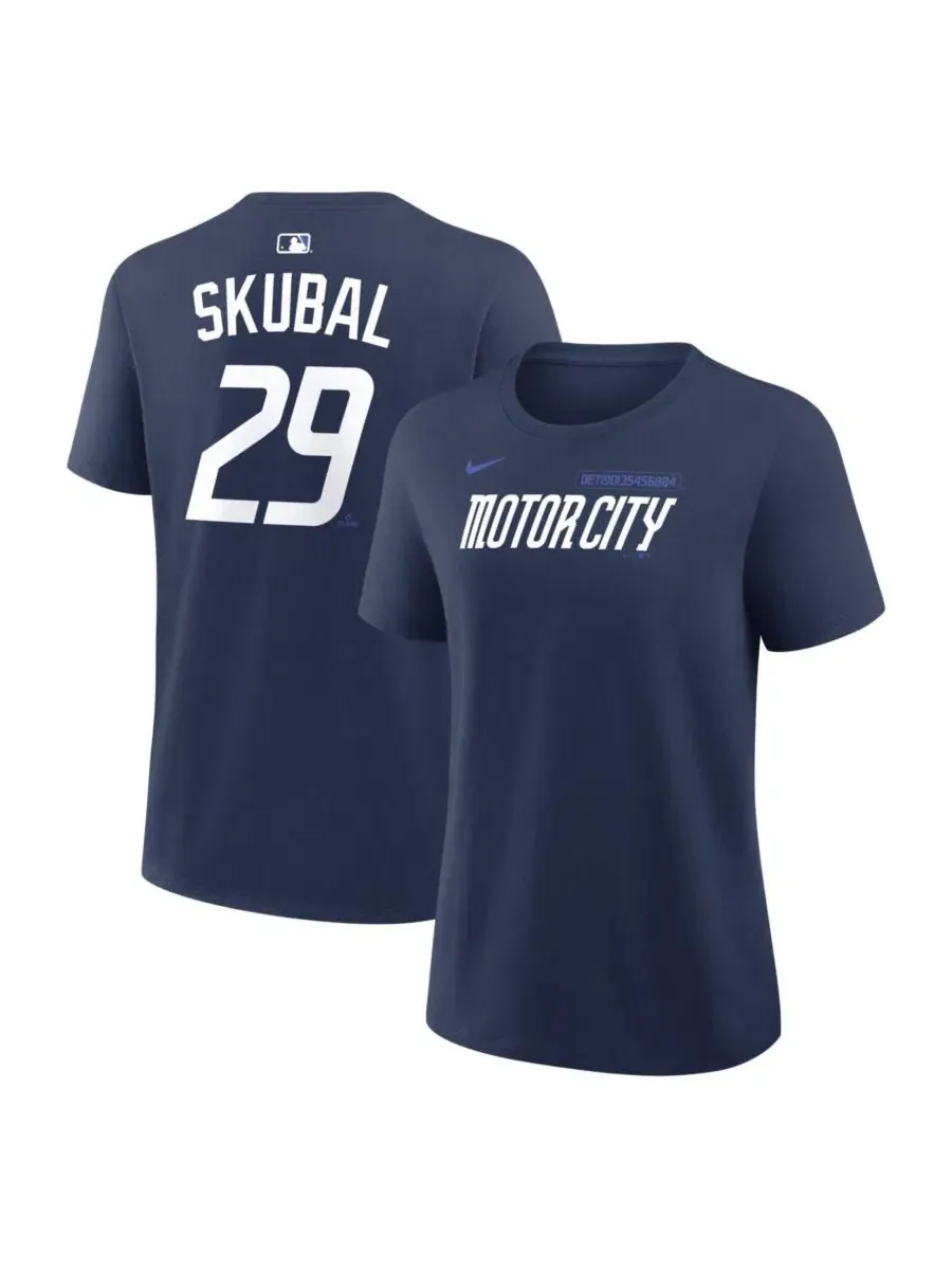 Футболка с длинным рукавом Tarik Skubal City Connect Name & Number Nike — изображение 1 из 3, темно-синий