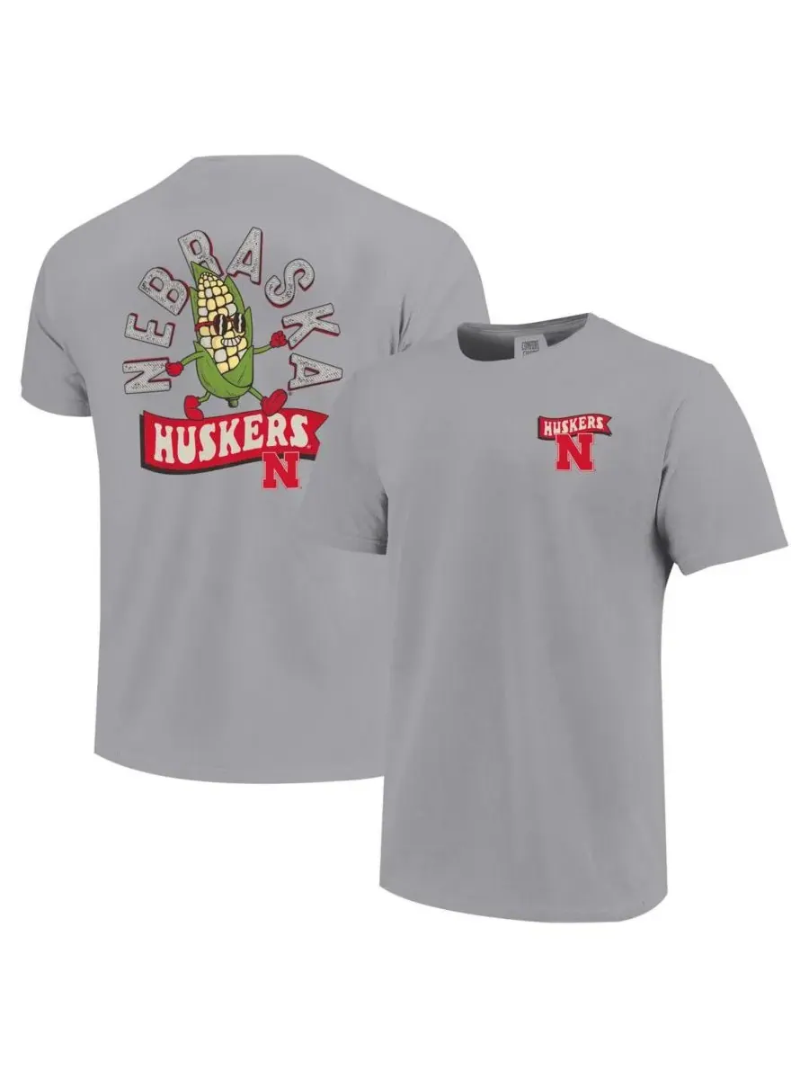 Image One Серая футболка Nebraska Huskers Hyperlocal Comfort Colors для мальчиков и девочек — изображение 1 из 3, серый