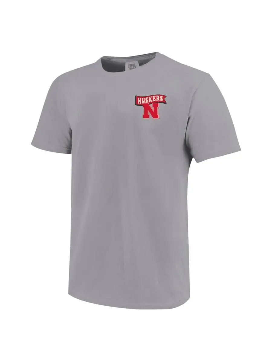 Image One Серая футболка Nebraska Huskers Hyperlocal Comfort Colors для мальчиков и девочек — изображение 2 из 3, серый