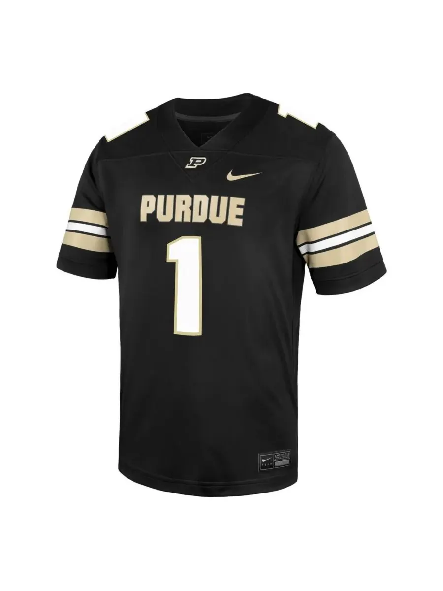 Nike Мужская черная реплика игровой майки Purdue Boilermakers Untouchable — изображение 2 из 3, черный