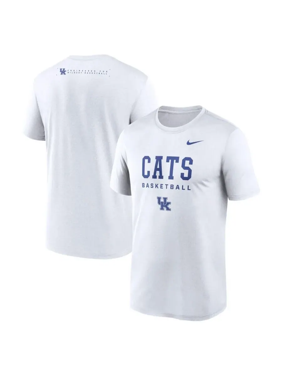Nike Мужская белая футболка Kentucky Wildcats 2025 Courtside Basketball Legend Dri-FIT — изображение 1 из 3, белый