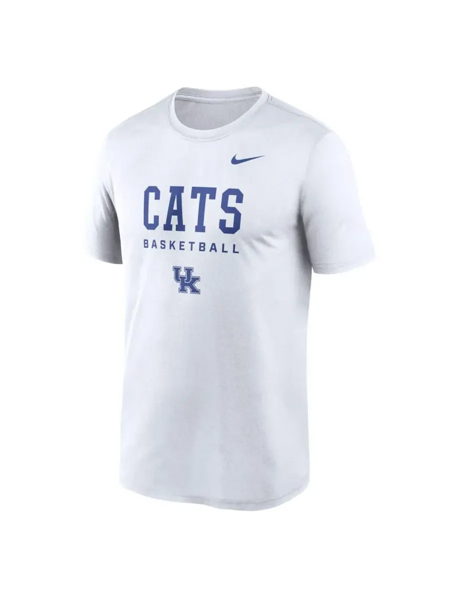 Nike Мужская белая футболка Kentucky Wildcats 2025 Courtside Basketball Legend Dri-FIT — изображение 2 из 3, белый