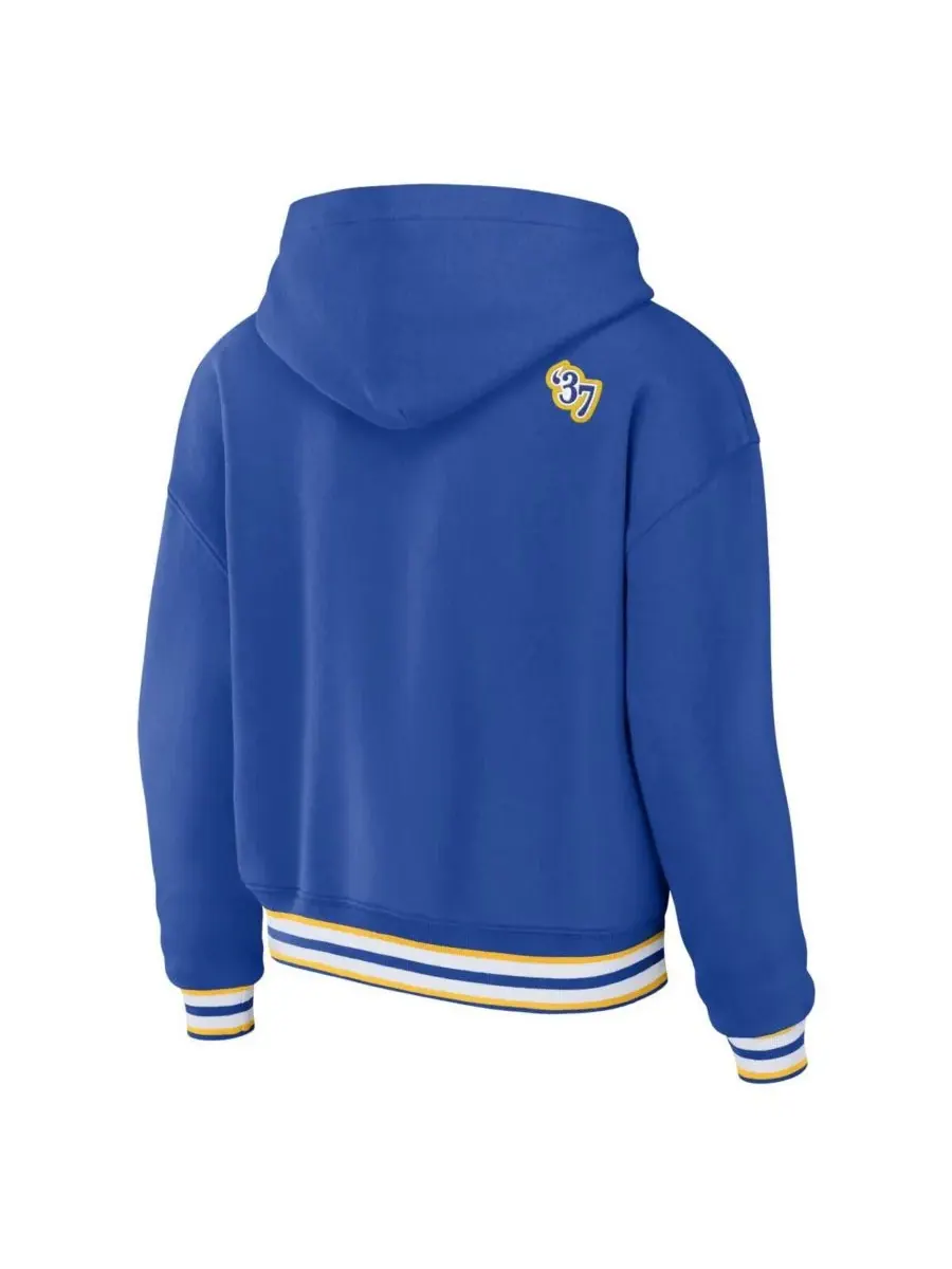 Женская королевская толстовка с капюшоном на шнуровке Los Angeles Rams WEAR by Erin Andrews — изображение 3 из 3, королевский