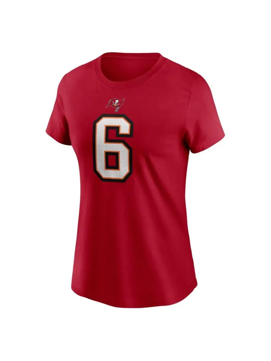 Nike Женская футболка Baker Mayfield Red Tampa Bay Buccaneers с именем и номером игрока — изображение 2 из 3, красный