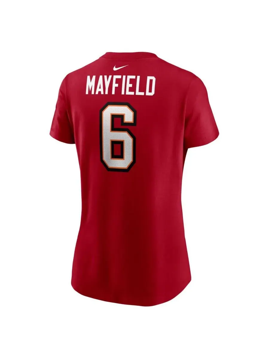 Nike Женская футболка Baker Mayfield Red Tampa Bay Buccaneers с именем и номером игрока — изображение 3 из 3, красный
