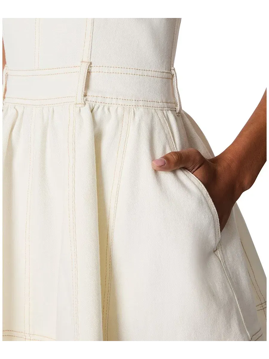 Платье мини-трапеция без рукавов Aretha Steve Madden, Antique — изображение 4 из 5