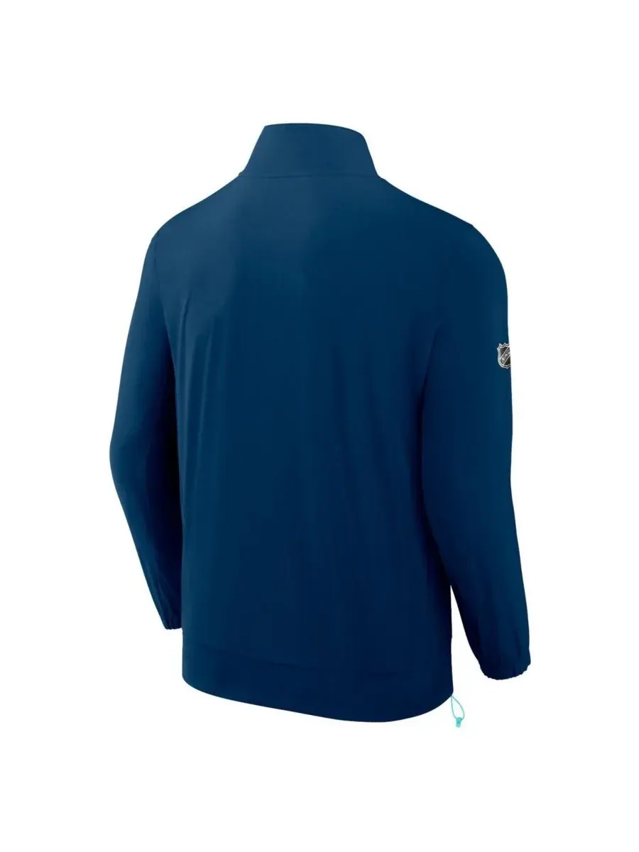 Fanatics Мужская куртка на молнии цвета «Глубокое море» Seattle Kraken Authentic Pro Rink — изображение 3 из 3