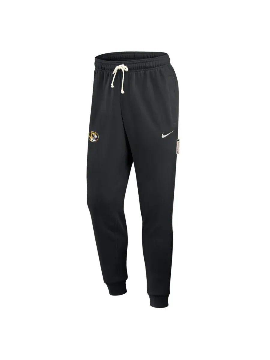 Nike Мужские черные спортивные брюки Missouri Tigers 2025 Sideline Performance Taper Pants — изображение 3 из 3, черный