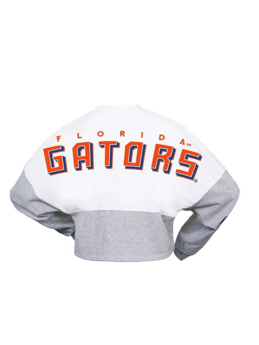 Spirit Jersey Женская белая укороченная футболка с длинными рукавами и принтом "Флорида Гейторс" из — изображение 2 из 3