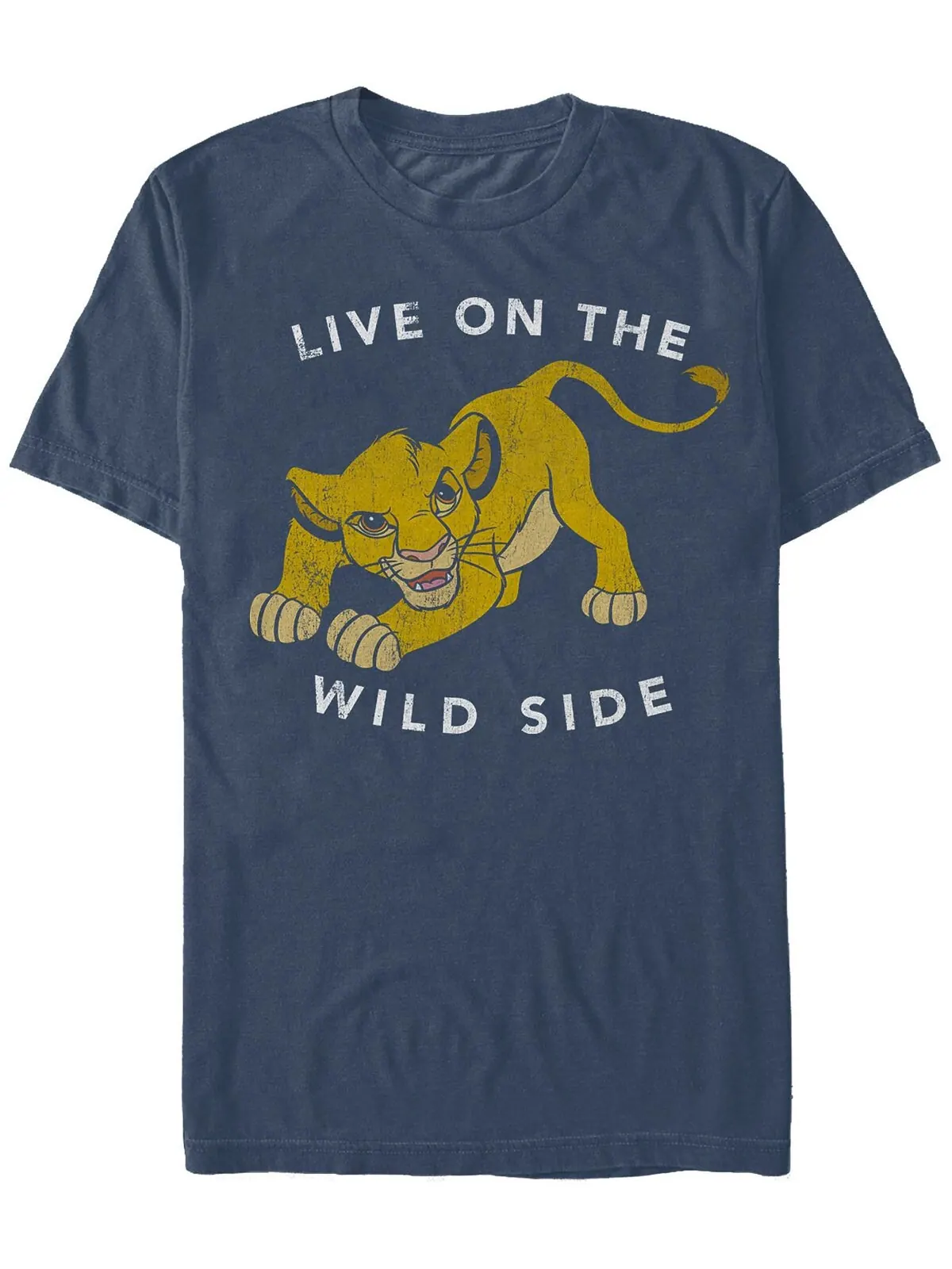 Мужская футболка disney king lion simba wild side с коротким рукавом Fifth Sun — изображение 1 из 1, темно-синий