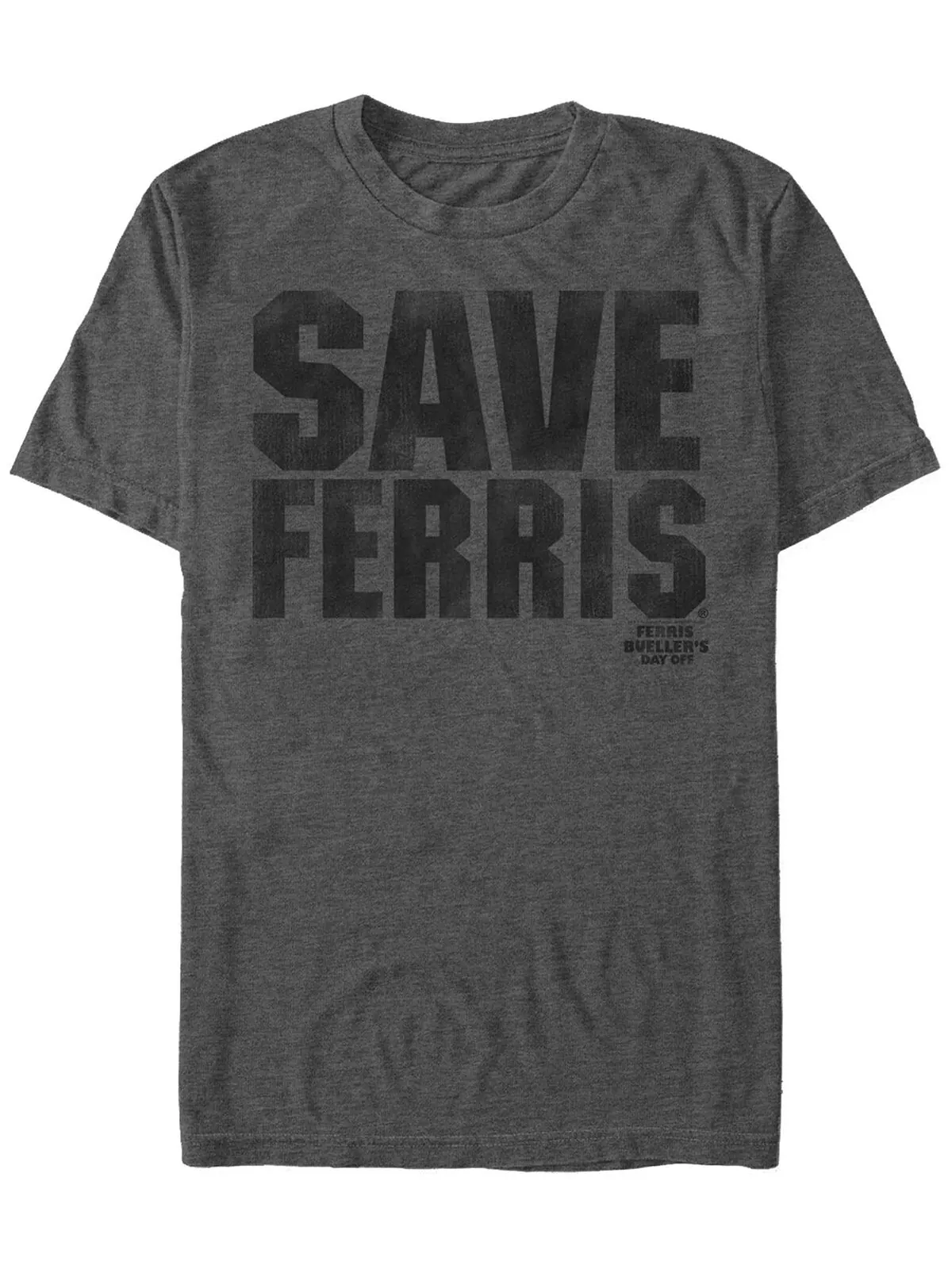 Мужская футболка с коротким рукавом save ferris text с эффектом потертости Fifth Sun — изображение 1 из 1, темный серый