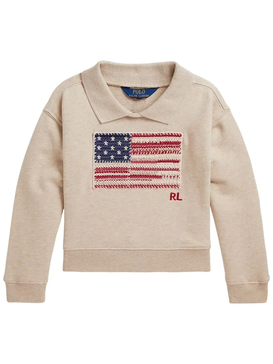 Детская толстовка с длинными рукавами Flag Terry, размеры 2T-6X Polo Ralph Lauren