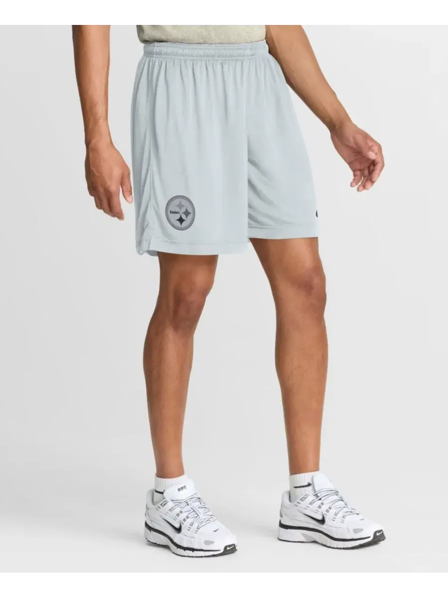 Шорты с изменяемым дизайном, с технологией Dri-FIT, Pittsburgh Steelers Nike — изображение 5 из 5, черный платиновый
