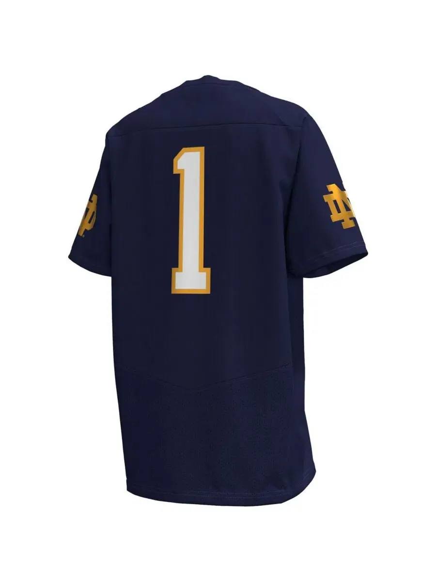 Футболка-джерси Under Armour Navy Notre Dame Fighting Irish Replica Football Jersey — изображение 2 из 3, темно-синий