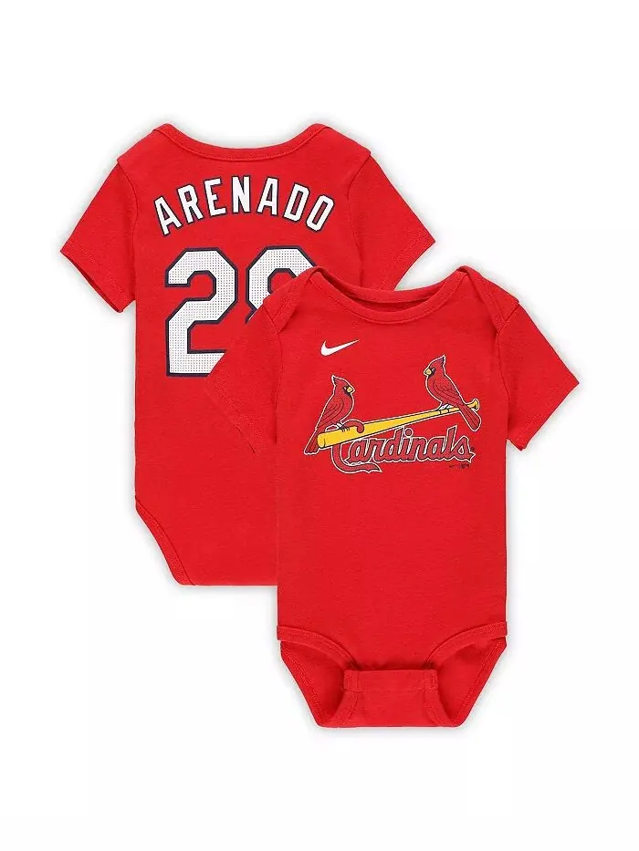 Боди для мальчиков и девочек Nolan Arenado Red St. Louis Cardinals Fuse Name Number Nike — изображение 1 из 3