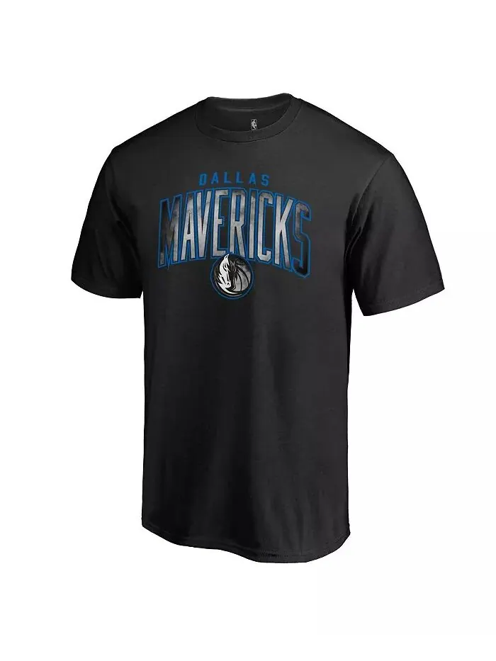 Мужская черная футболка Dallas Mavericks Arch Smoke Fanatics — изображение 1 из 2