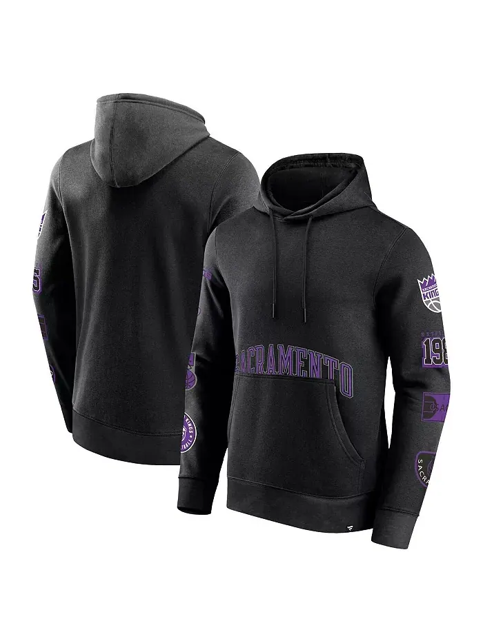 Мужская черная толстовка с капюшоном Sacramento Kings Home Court Fanatics — изображение 1 из 3