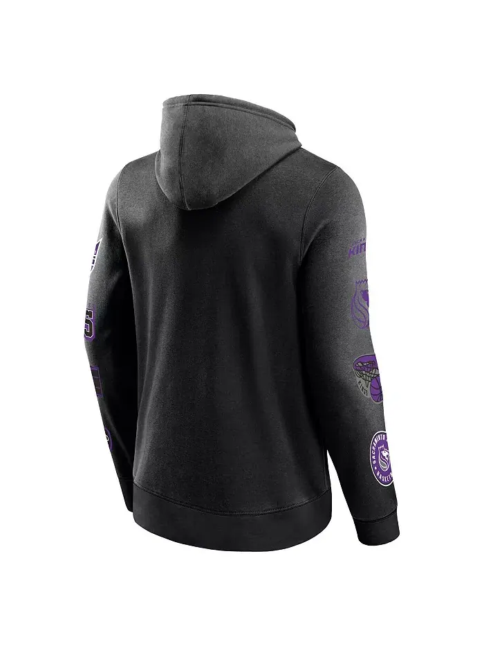 Мужская черная толстовка с капюшоном Sacramento Kings Home Court Fanatics — изображение 2 из 3