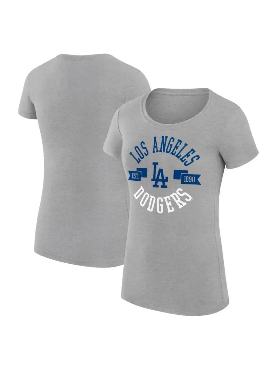 Женская футболка с принтом Los Angeles Dodgers G-III 4Her by Carl Banks — изображение 1 из 5, серый