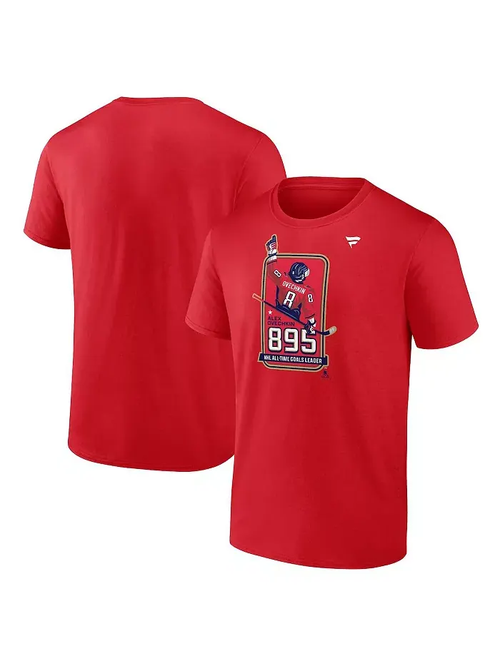 Мужская футболка Alexander Ovechkin Athletic Red Washington Capitals NHL All-Time Leading Goal — изображение 1 из 3