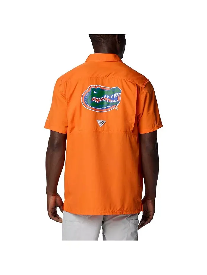 Мужская оранжевая рубашка-кемп Florida Gators PFG Slack Tide Omni-Shade с пуговицами Columbia — изображение 2 из 2