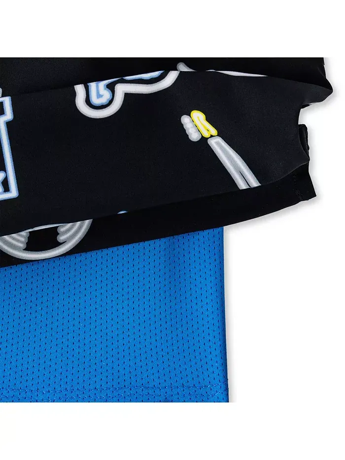 Мужские плавки Detroit Lions The Neon Lined Classic, 5.5", черные Chubbies — изображение 2 из 3