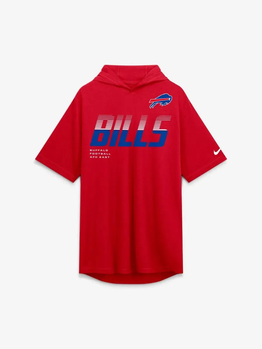 Футболка с капюшоном с принтом Buffalo Bills Nike — изображение 3 из 5, красный