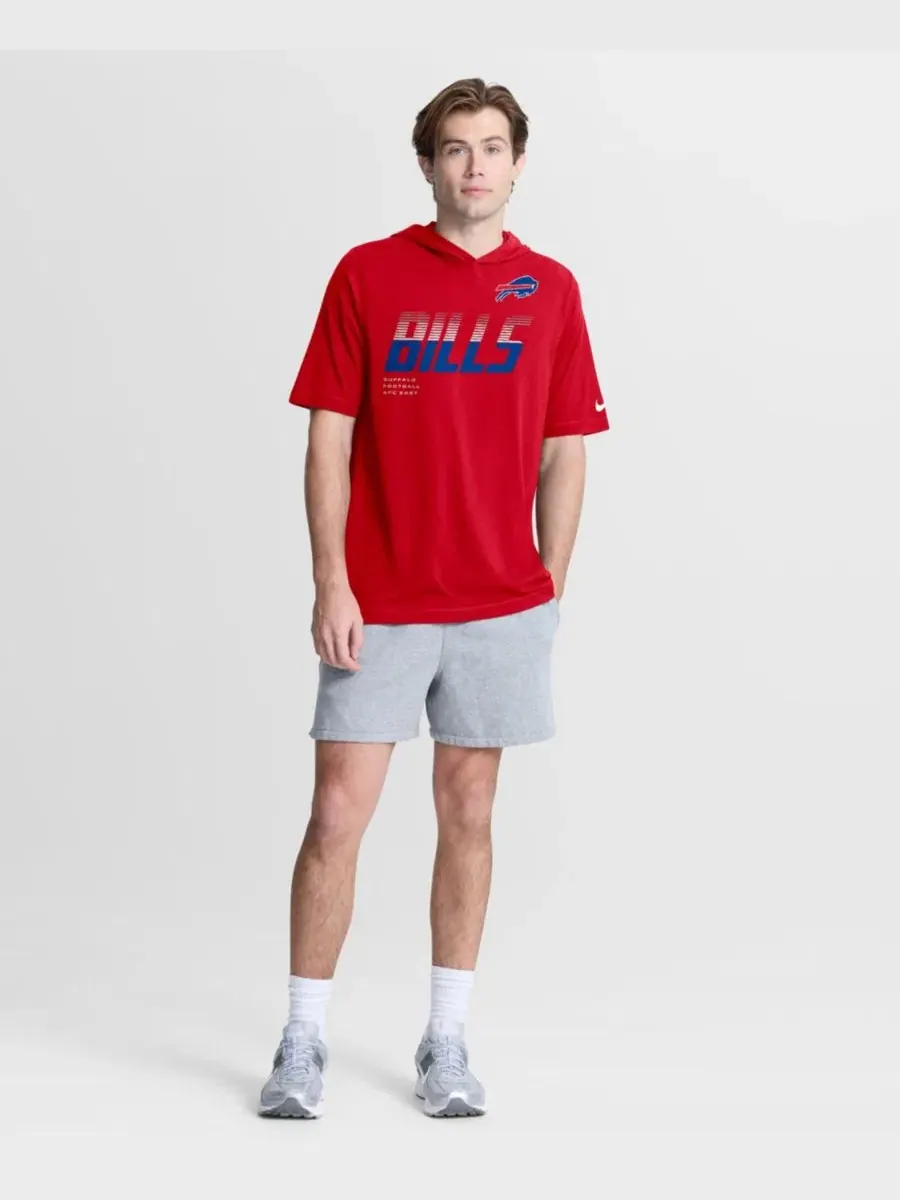 Футболка с капюшоном с принтом Buffalo Bills Nike — изображение 4 из 5, красный