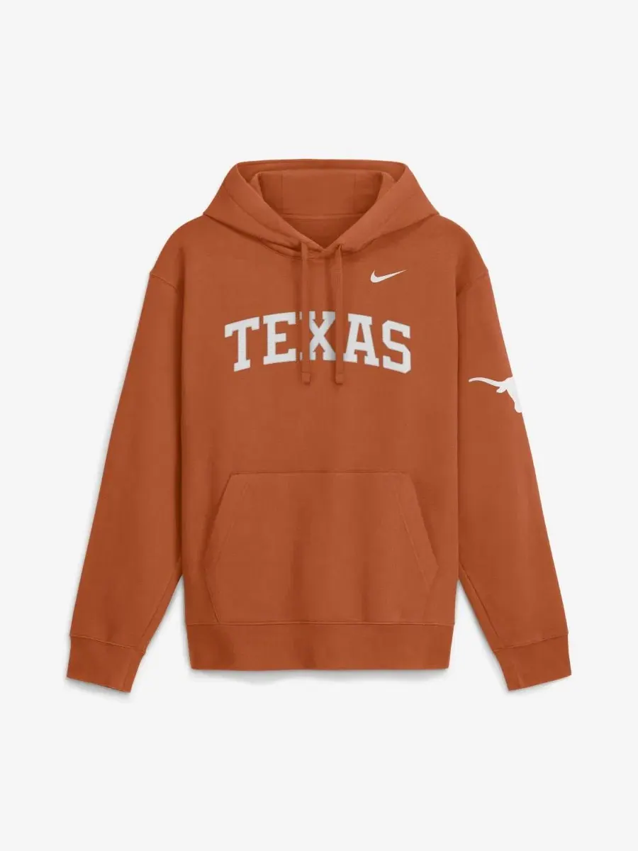 Худи с капюшоном и флисом, с вышивкой Nike — изображение 1 из 2, оранжевый